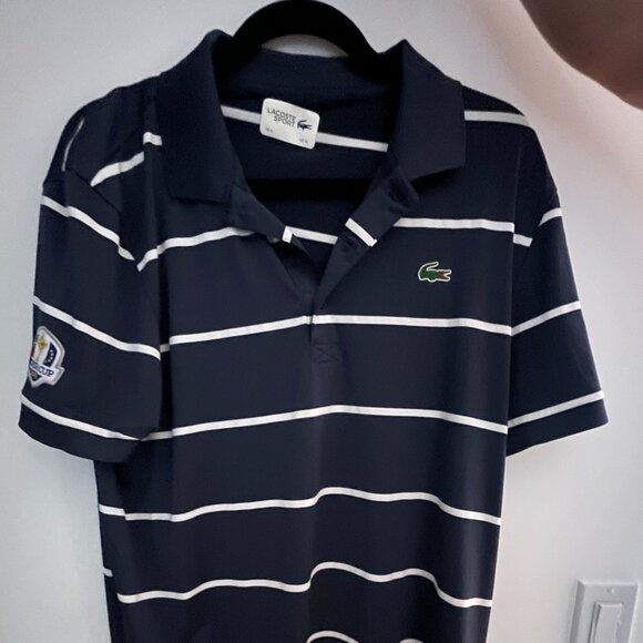 Lacoste sport ryders cup pole - size XL (fits like a large) striped - Picture 1 of 4